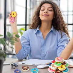 MGZTTHW Donut Prop for Photos: vibrant foam ball adds charm to shoots.