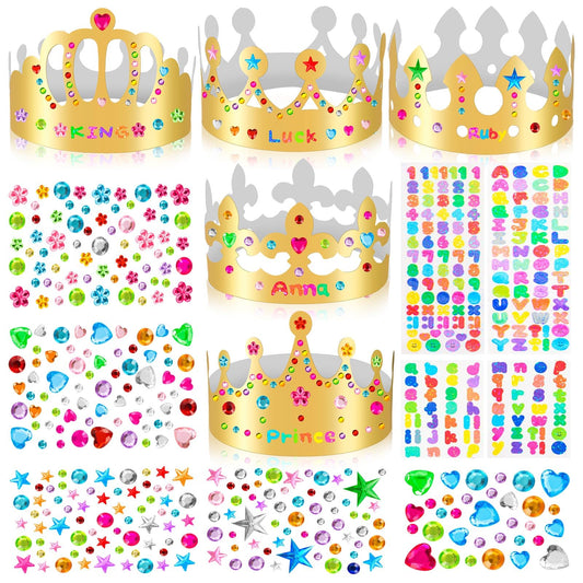 MGZTTHW gold crowns kit in multiple styles for DIY party decorating.