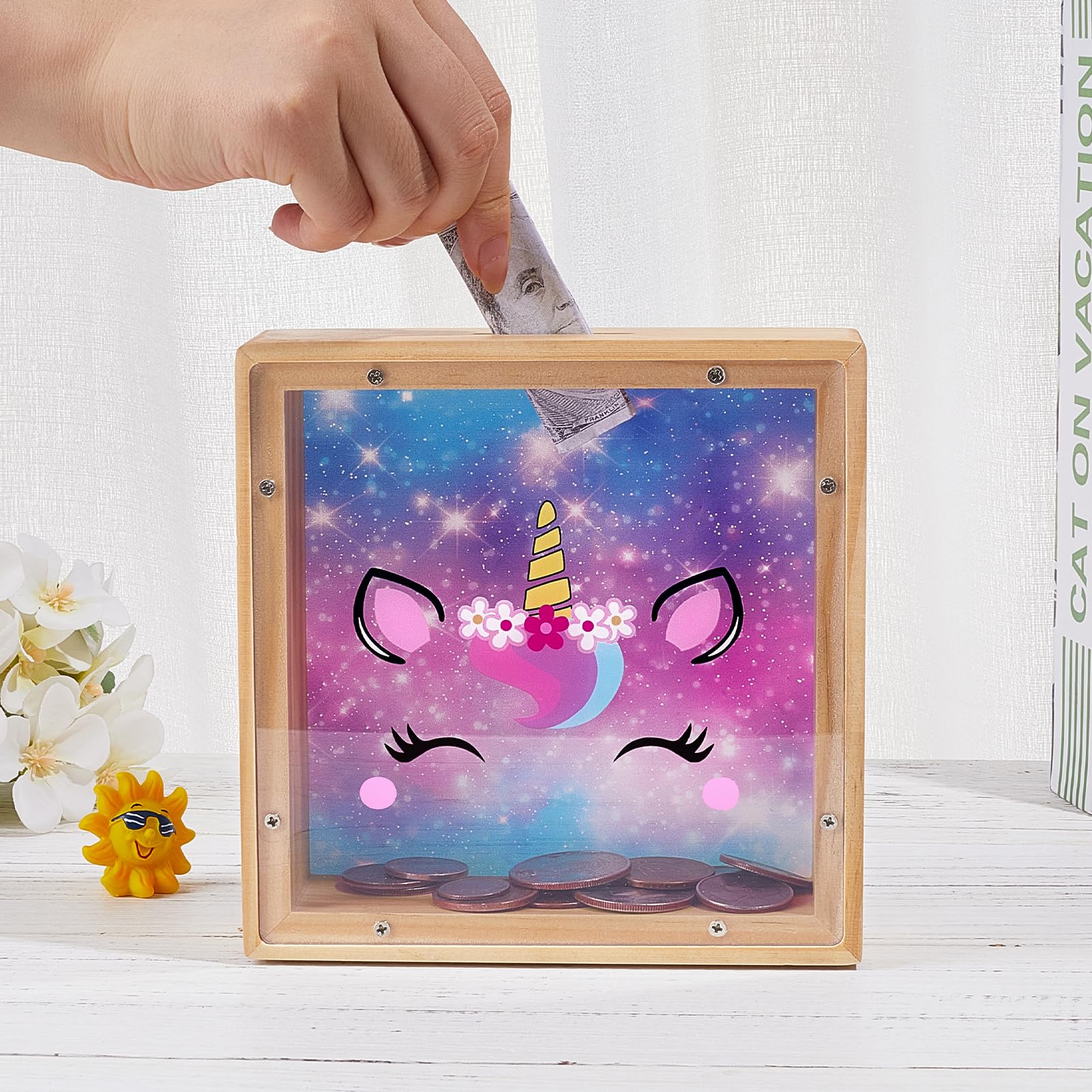 MHJY piggy bank suitable as a birthday or Easter gift idea.