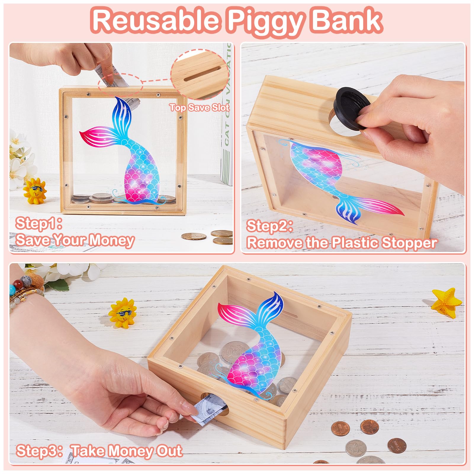 MHJY colorful wooden bank doubles as playful room decor