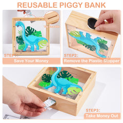 MHJY piggy bank DIY stickers included, encouraging creativity and savings