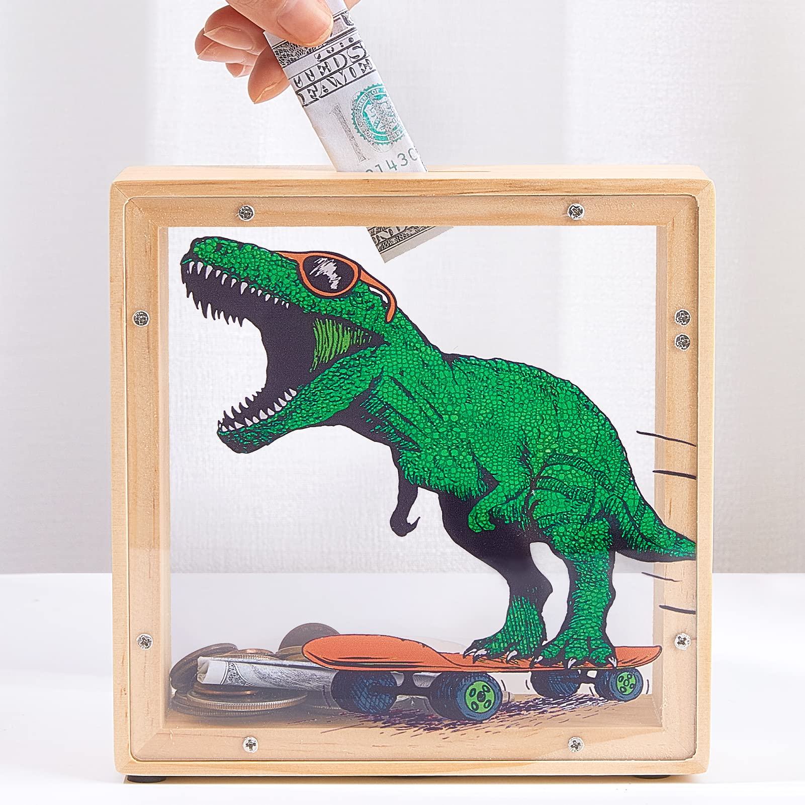 MHJY piggy bank green gift-ready packaging suitable for birthdays and Easter.