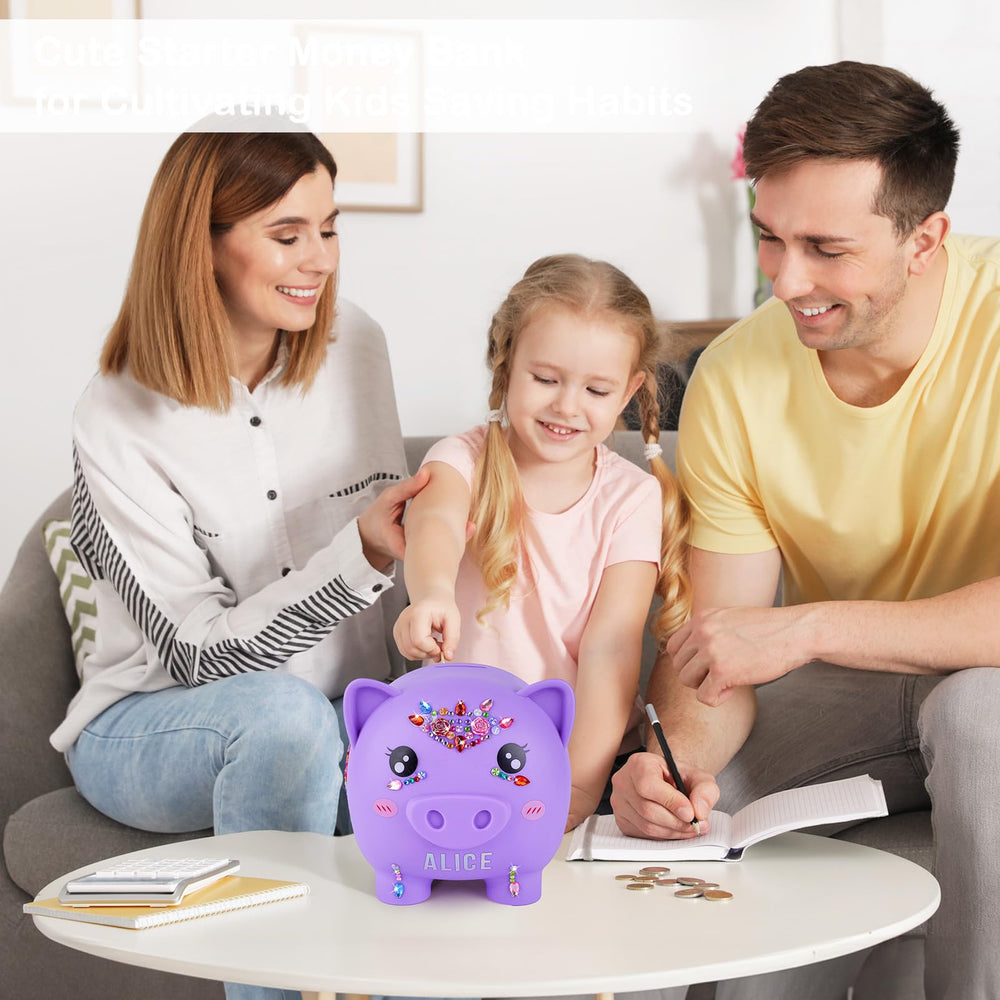 MHJY Large capacity piggy bank holds over 500 coins for growing savers.