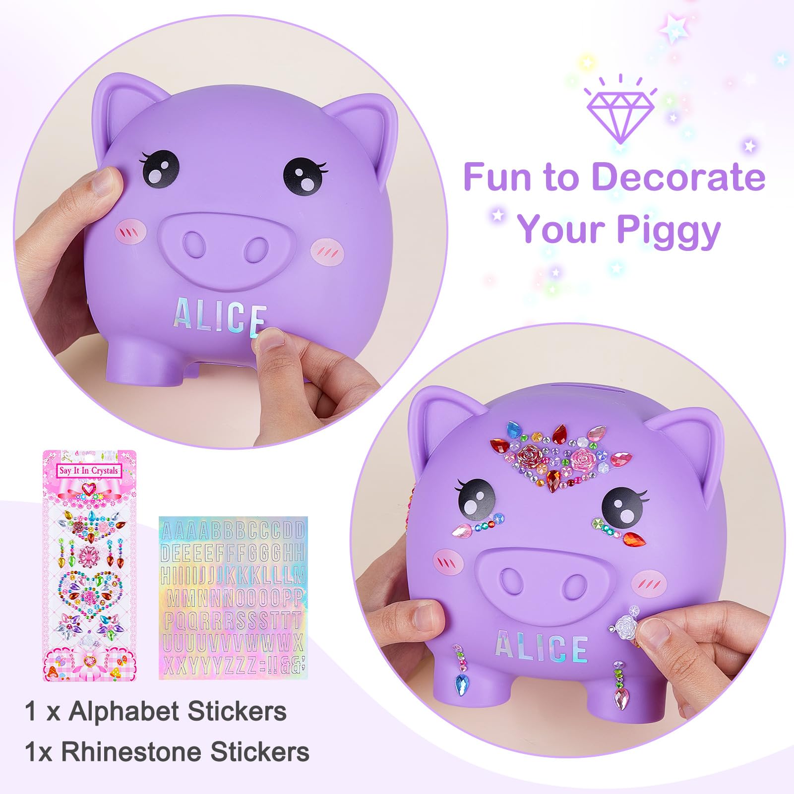 MHJY Unbreakable piggy bank built from rotocasted resin for durability.