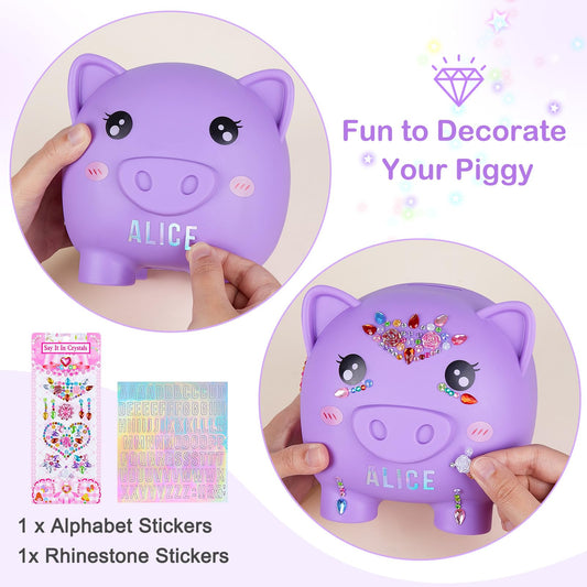 MHJY Unbreakable piggy bank built from rotocasted resin for durability.