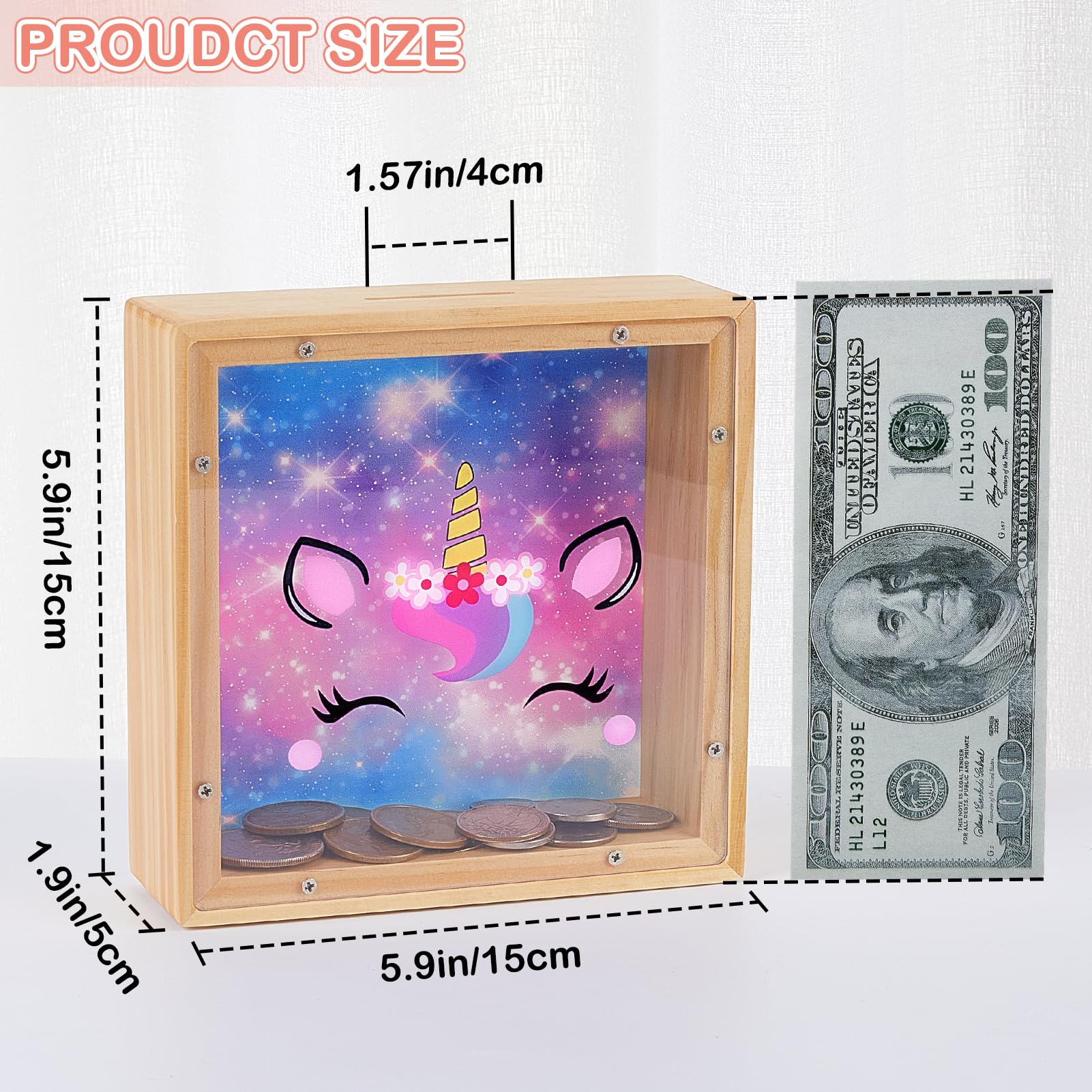 MHJY transparent acrylic panel helps visually track savings.