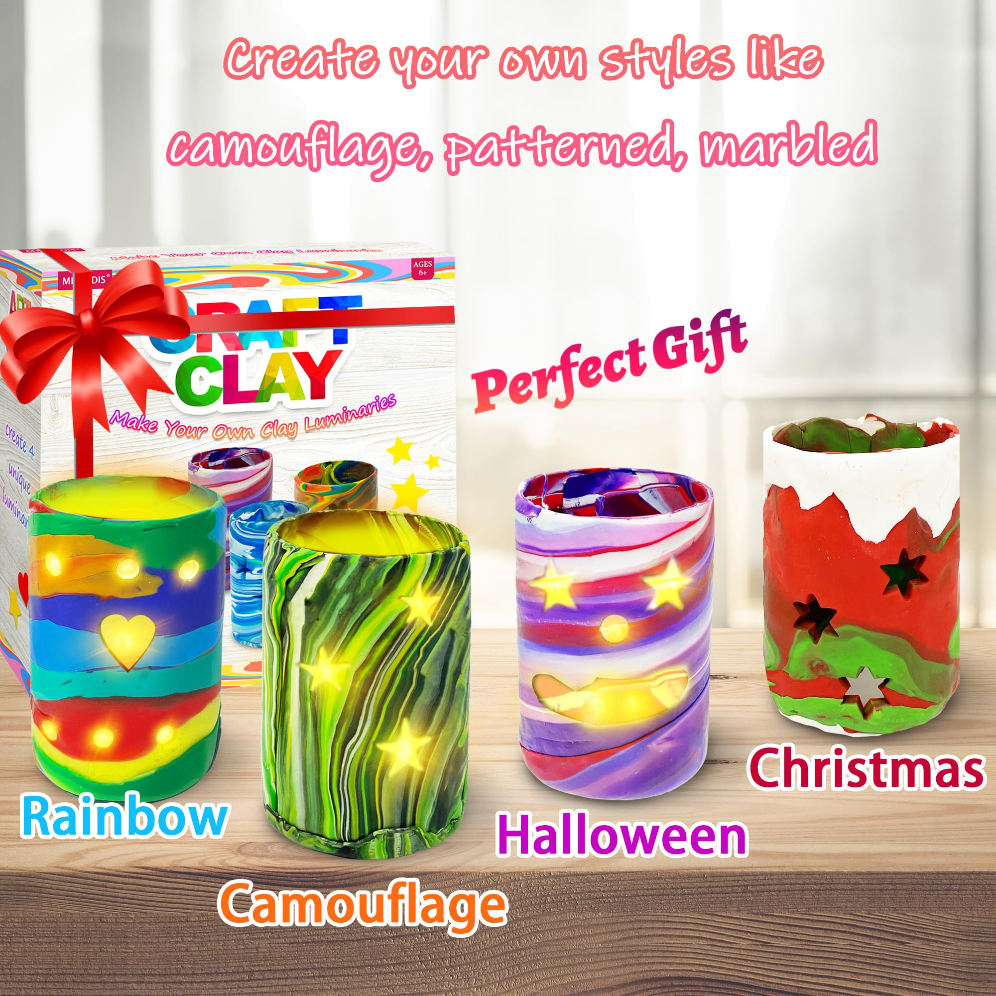 MHMYDIS bake-ready clay lanterns after oven setting