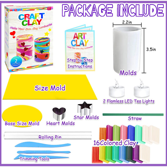 MHMYDIS clay luminaries pieces and color options for crafting