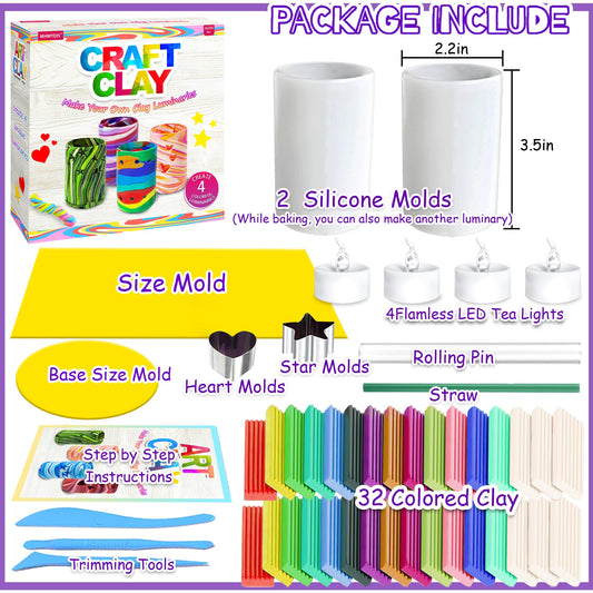 MHMYDIS polymer clay colors for marbled and patterned luminaries