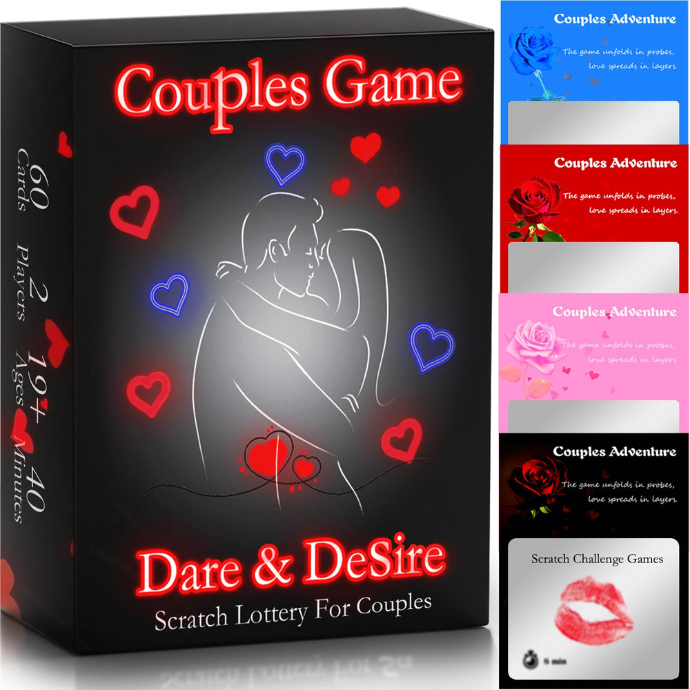 MHYHLQ scratch-off couples game cover with vibrant packaging for date night inspiration