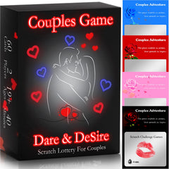 MHYHLQ scratch-off couples game cover with vibrant packaging for date night inspiration