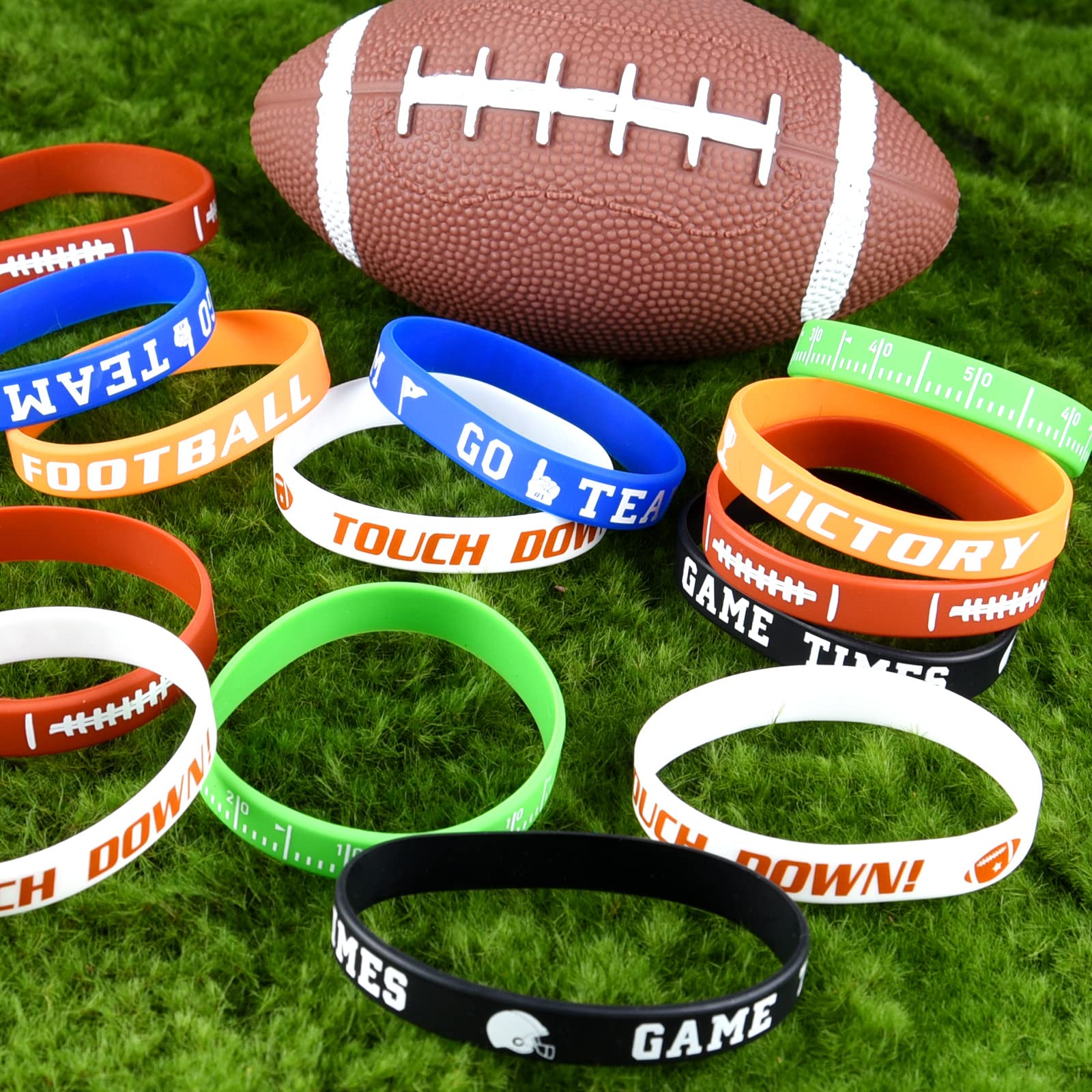 MIAHART black football bracelet, stylish and versatile for game day outfits.
