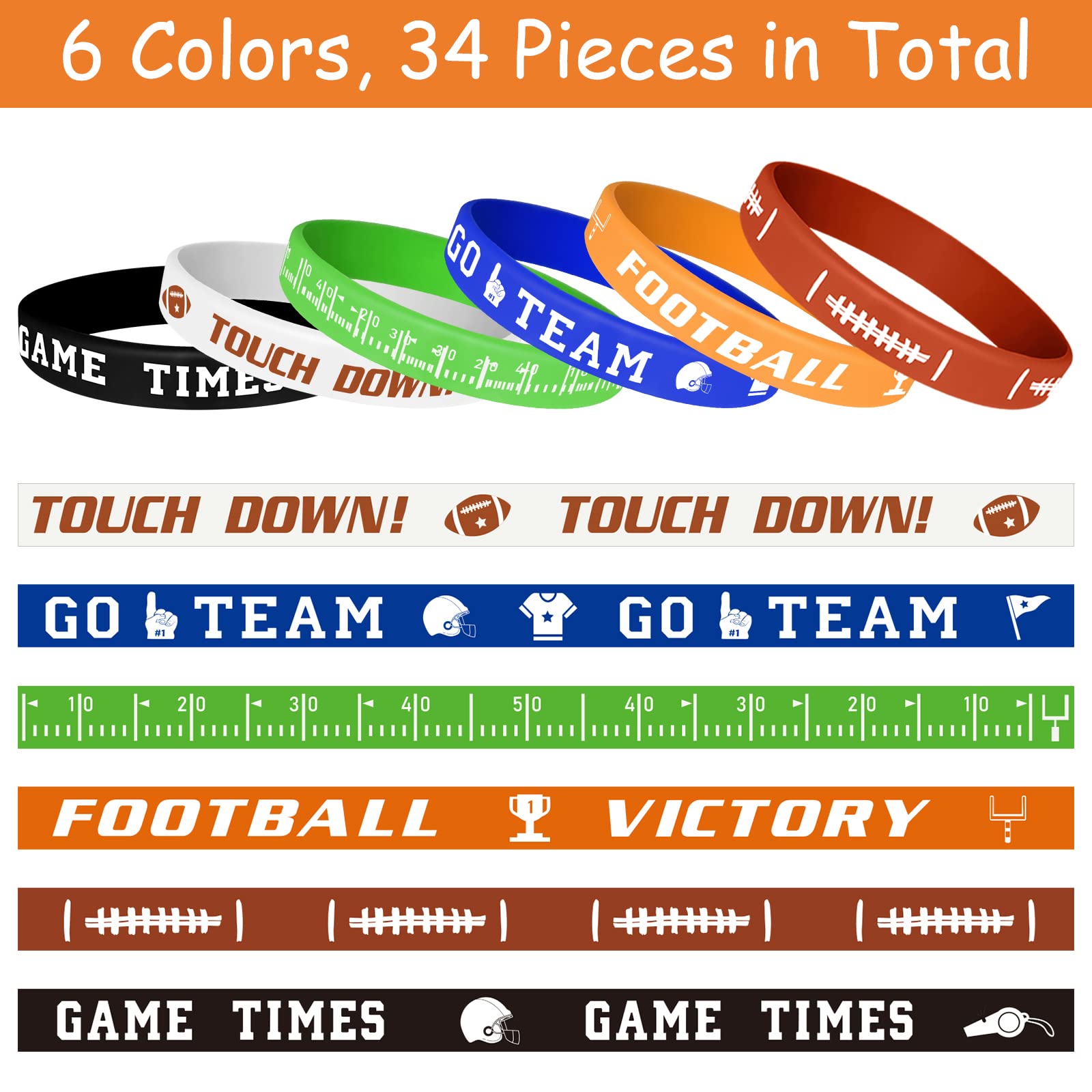 MIAHART brown football bracelet, classic style for team events and gifts.