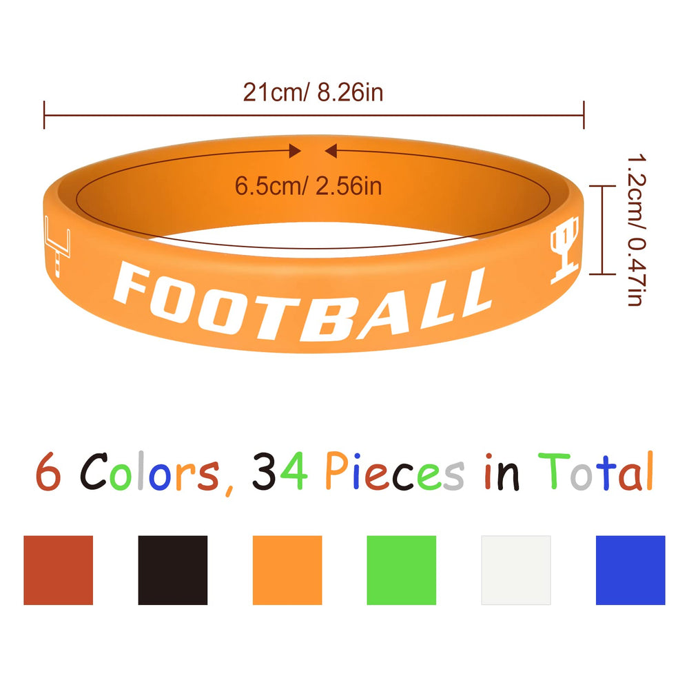 MIAHART orange football bracelet, vibrant color for sports celebrations.