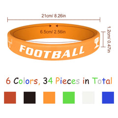 MIAHART orange football bracelet, vibrant color for sports celebrations.