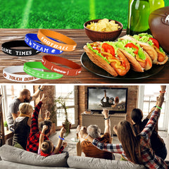 MIAHART football bracelet patterns, multi-pattern set for versatile party decor.
