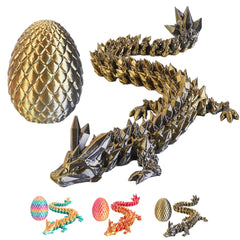 Miai Home dragon egg 12in black gold on desk adds dramatic focal point