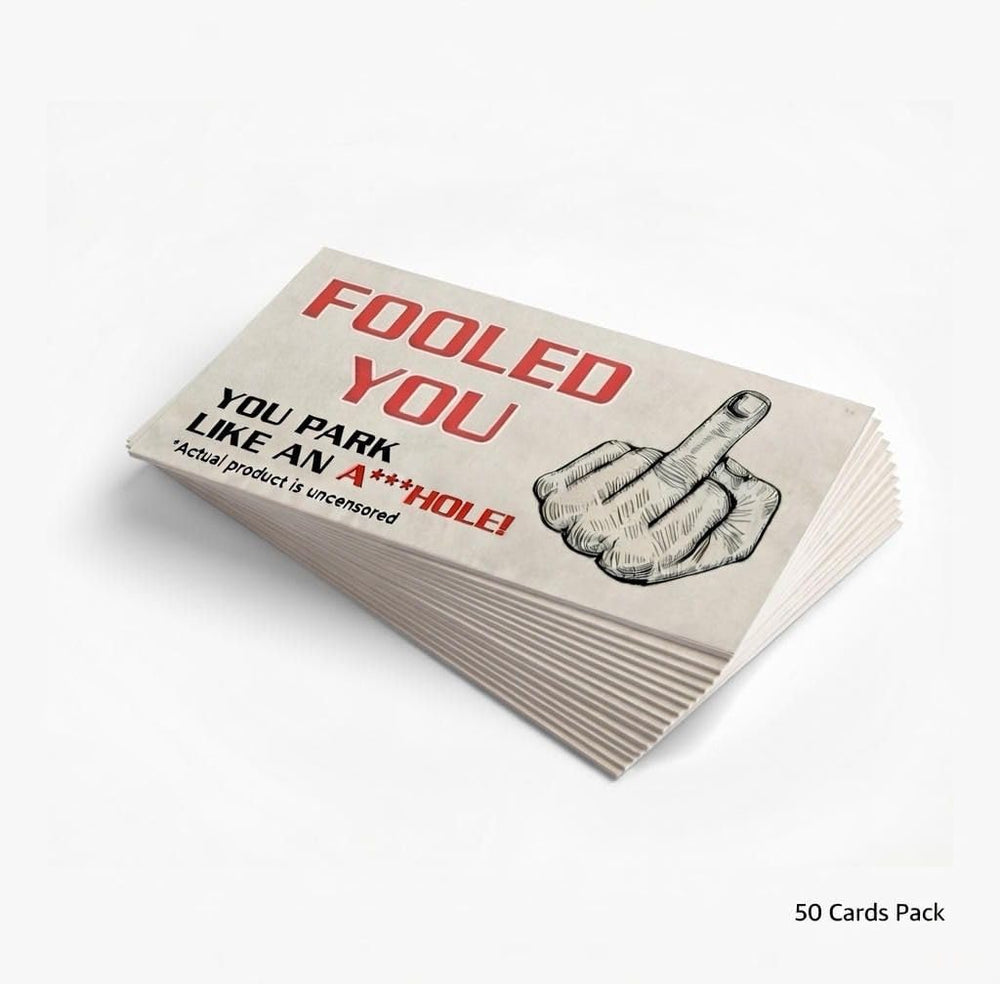 Miami Graphic Solutions fifty-pack prank cards back view showing message