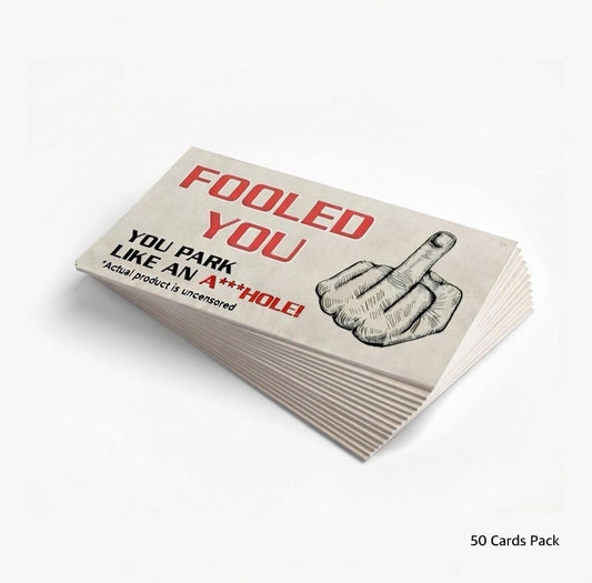 Miami Graphic Solutions fifty-pack prank cards back view showing message