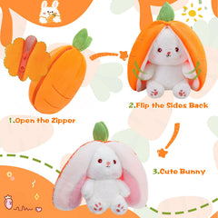 MIAODAM bunny ears zip design for quick style changes