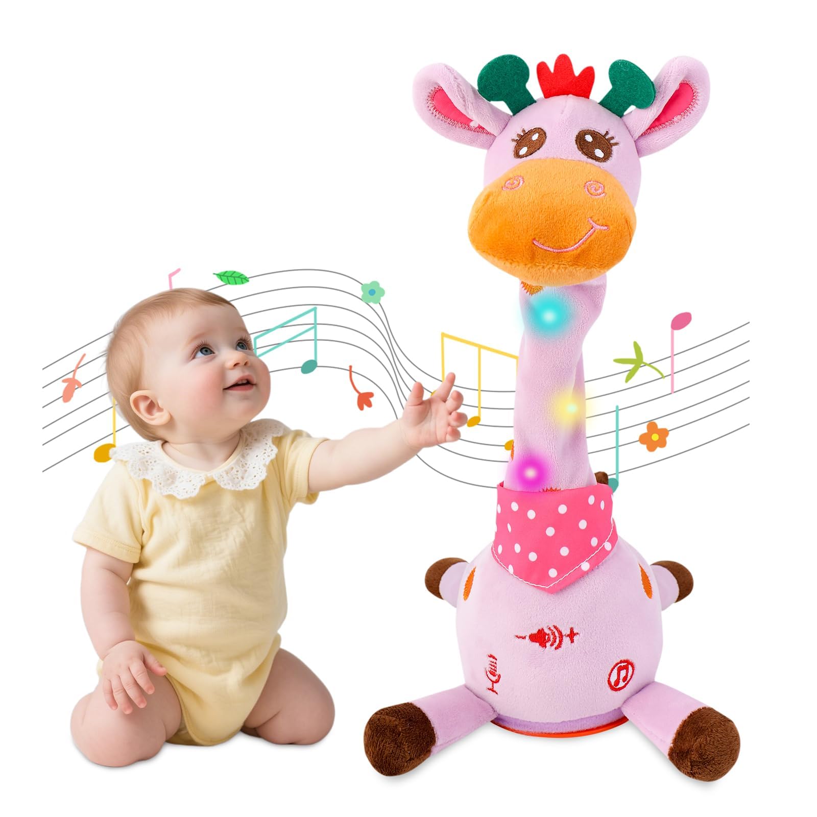 MIAODAM dancing giraffe sings 10 songs for lively play