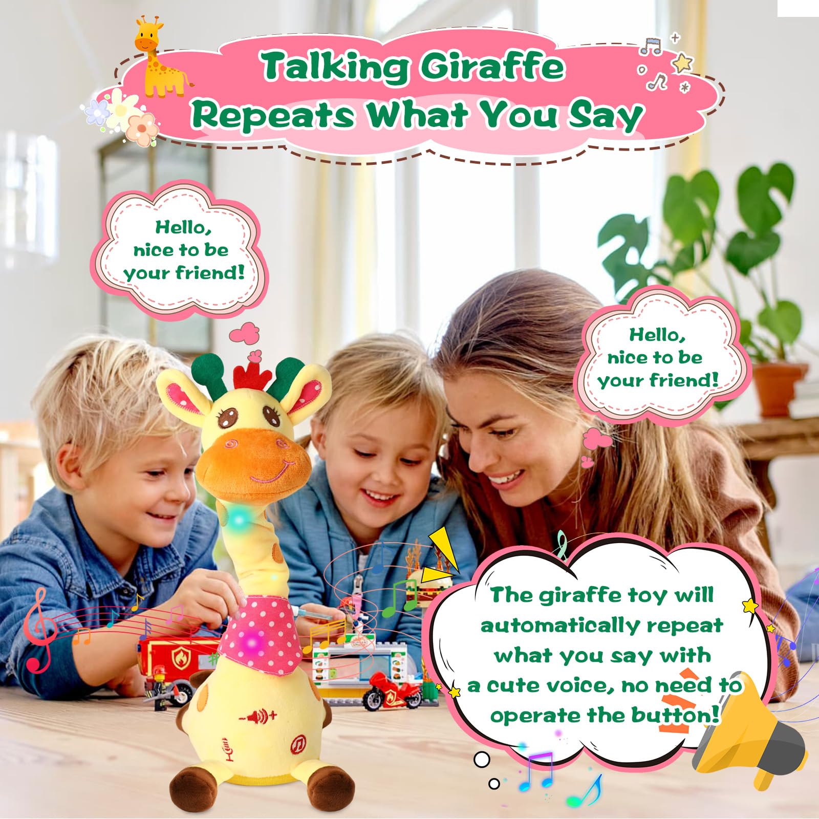 MIAODAM giraffe recording mode for personalized messages