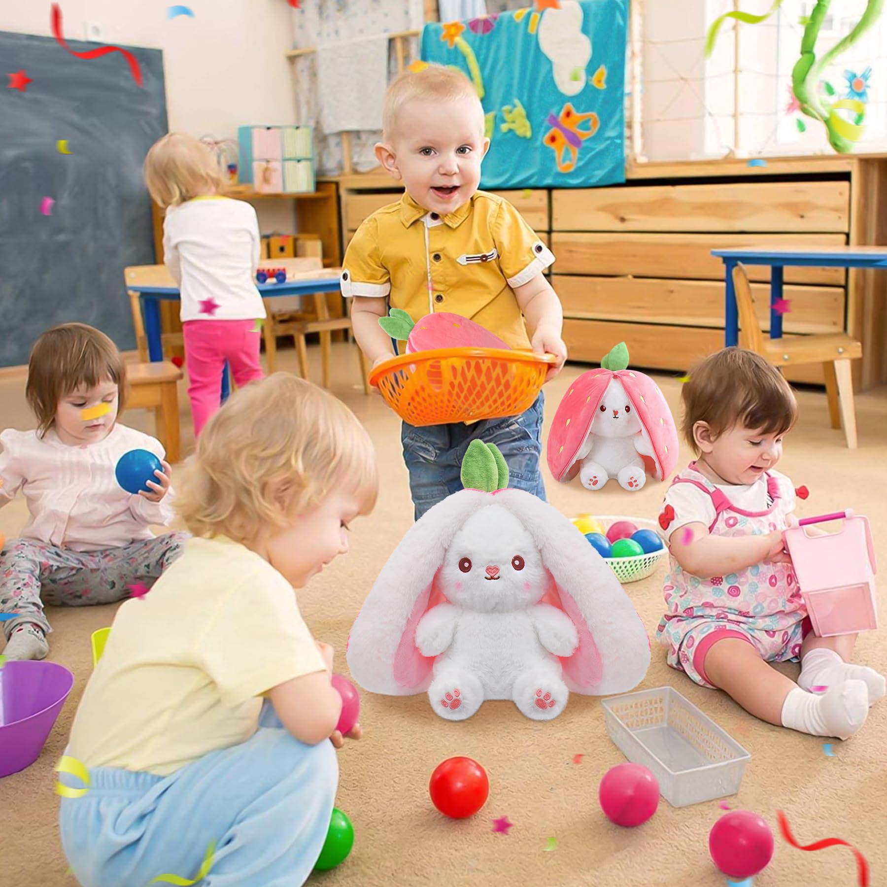 MIAODAM thirteen-point-seven inch bunny plush perfect for bed or stroller.