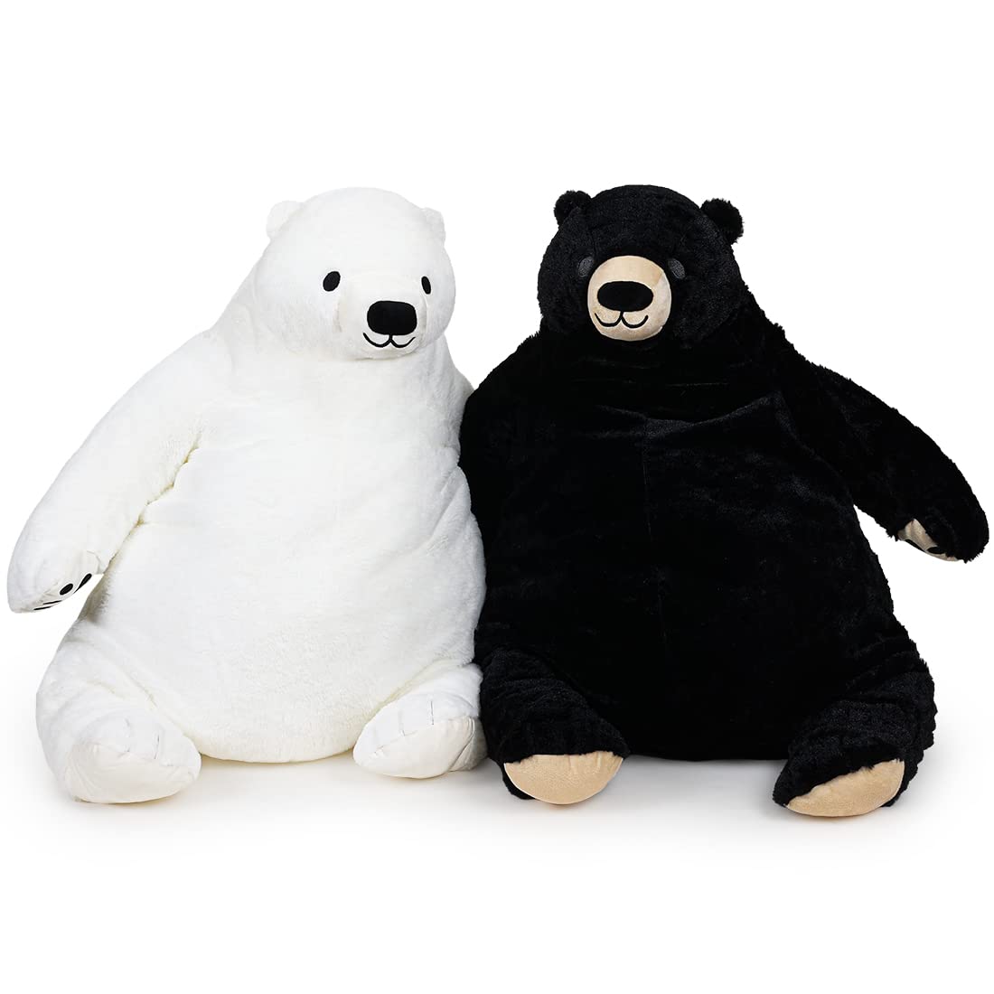MIAOHAHA 60cm teddy bear side view showing plush rounded body