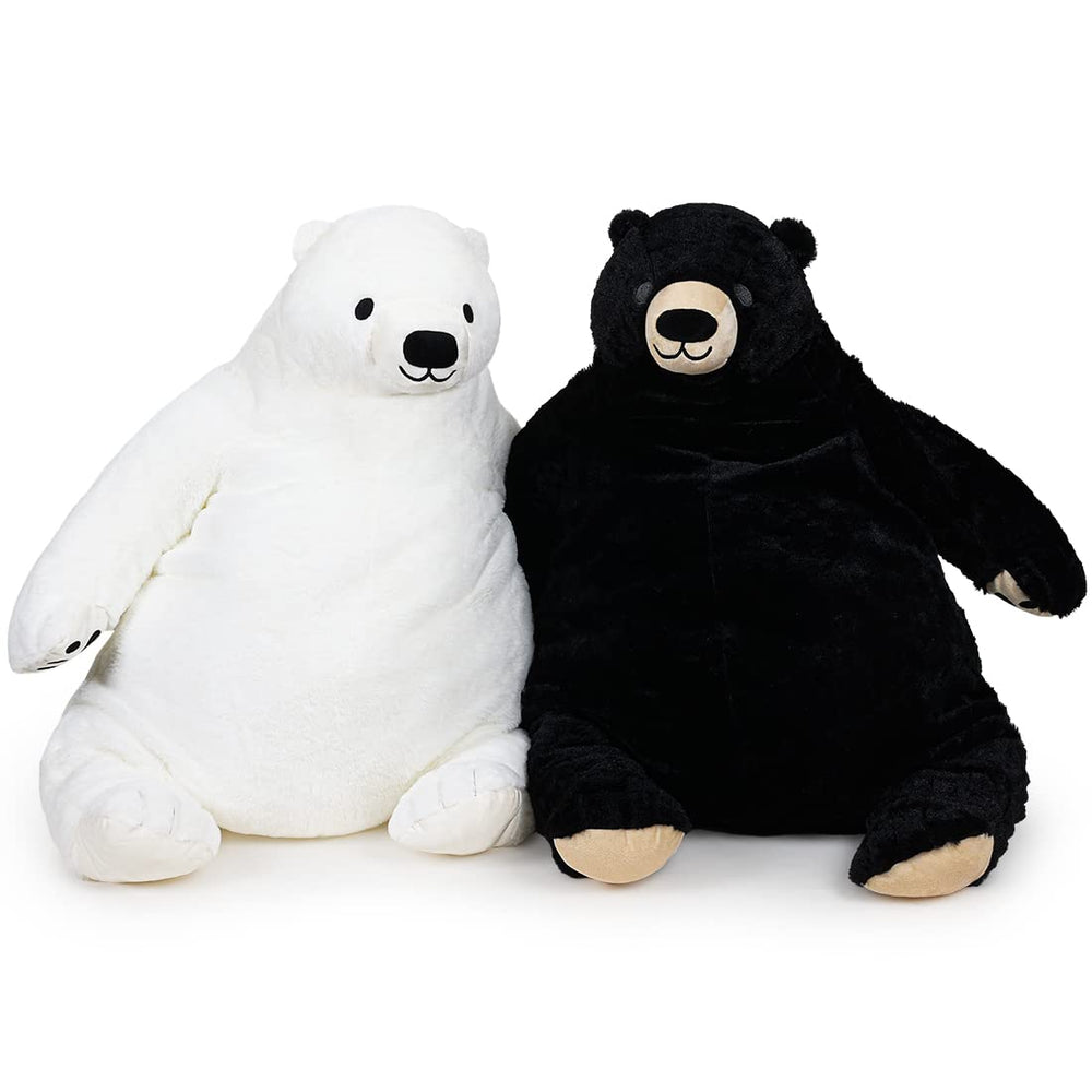 MIAOHAHA 60cm teddy bear side view showing plush rounded body