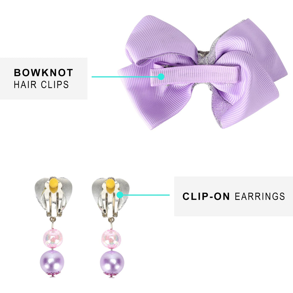 mibasies Bow-Knot Hair Clip adds a cute finishing touch.