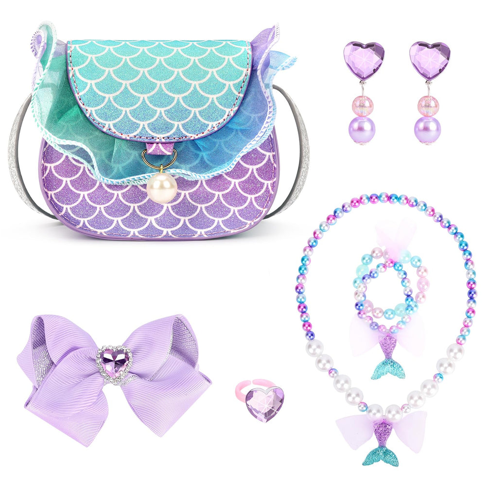 mibasies Dress-Up Jewelry Set with clip-ons for imaginative styling.