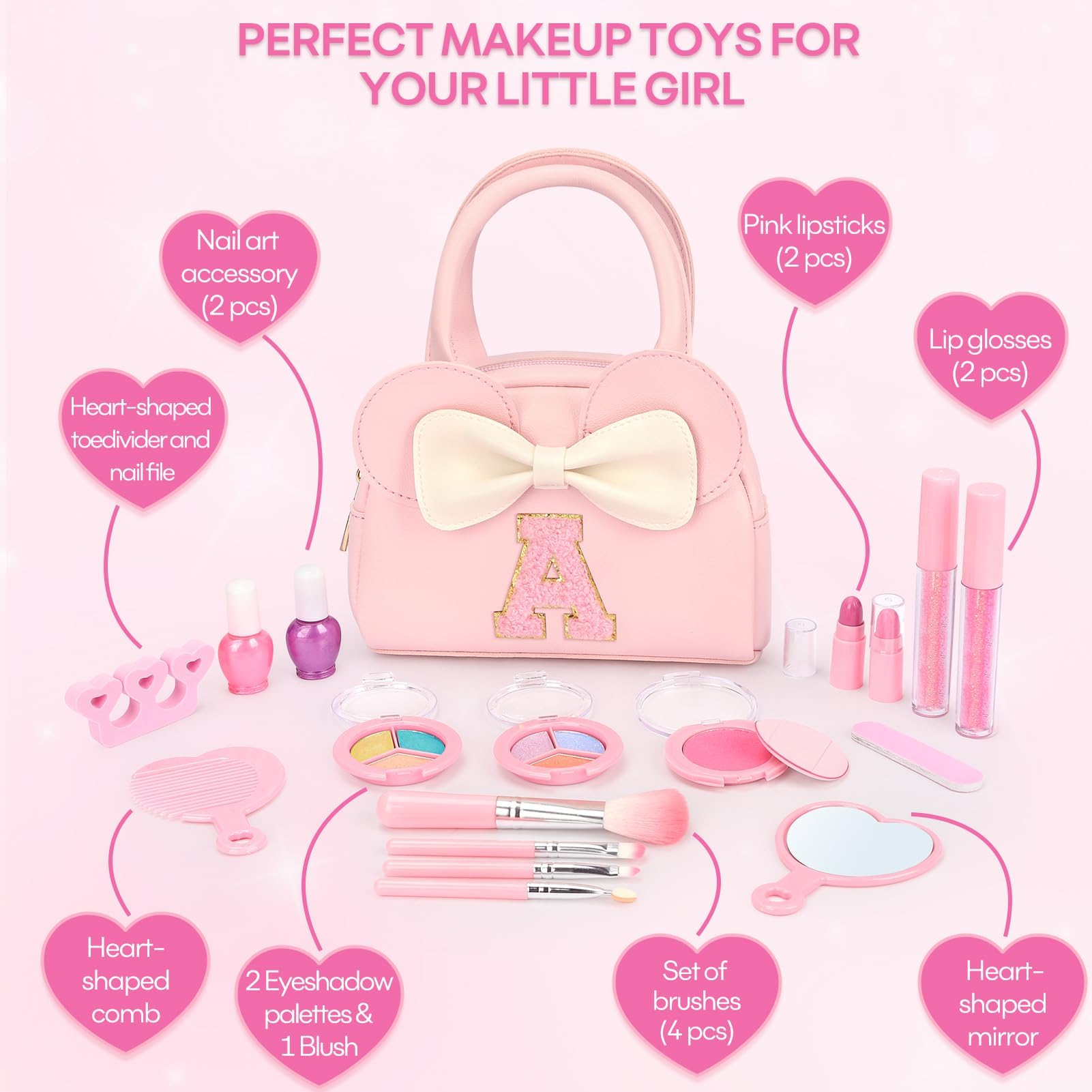 Mibasies heart-shaped divider and nail file add organized, child-friendly grooming tools.