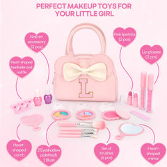 Mibasies heart-shaped divider and mirror simplify organizing tiny beauty tools.