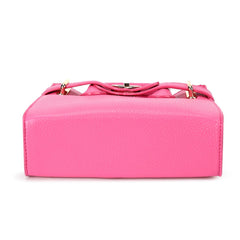 Mibasies hot pink purse with detachable strap for versatile party and play.