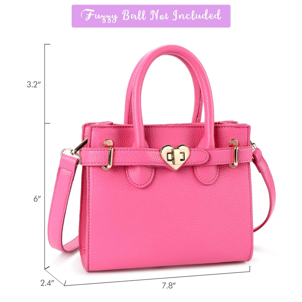 Mibasies kids purse hot pink top view ideal for small treasures and snacks.