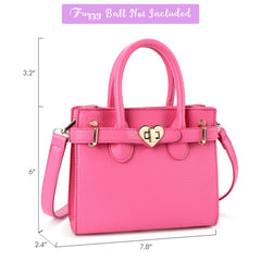 Mibasies kids purse hot pink top view ideal for small treasures and snacks.