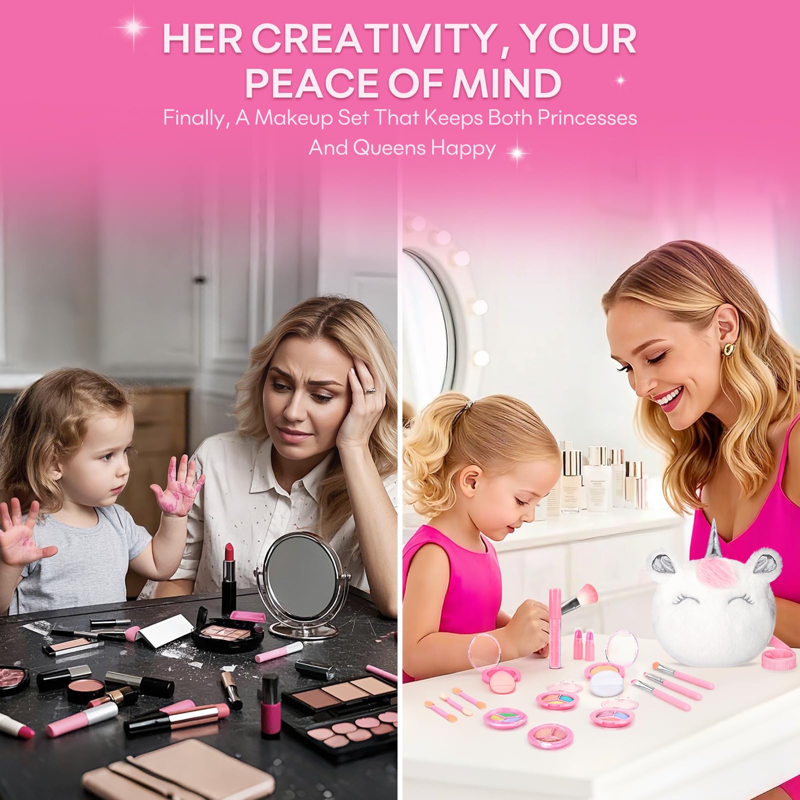 Mibasies makeup brushes, soft bristles for safe application