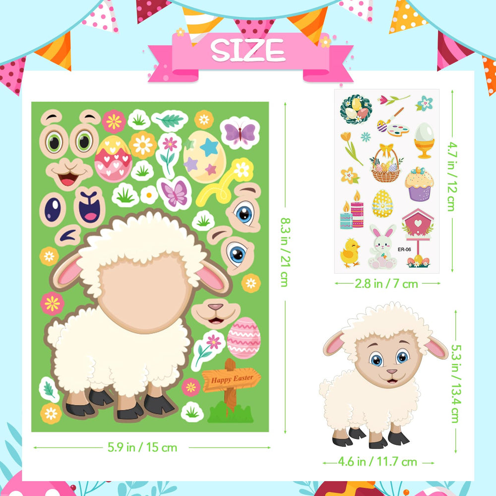 Mibor Easter stickers chick designs for classroom activities and card embellishments.