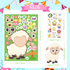 Mibor Easter stickers chick designs for classroom activities and card embellishments.