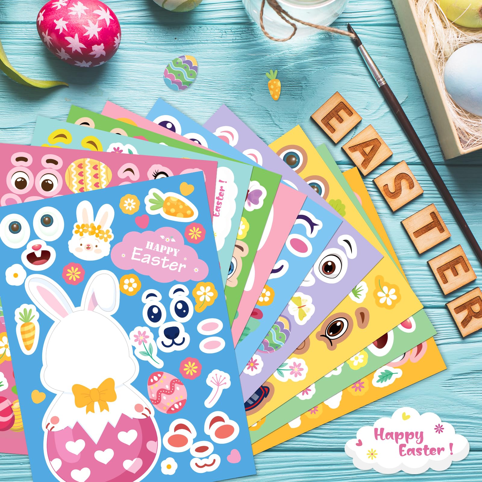 Mibor glow-in-the-dark Easter tattoos for extra fun during celebrations.
