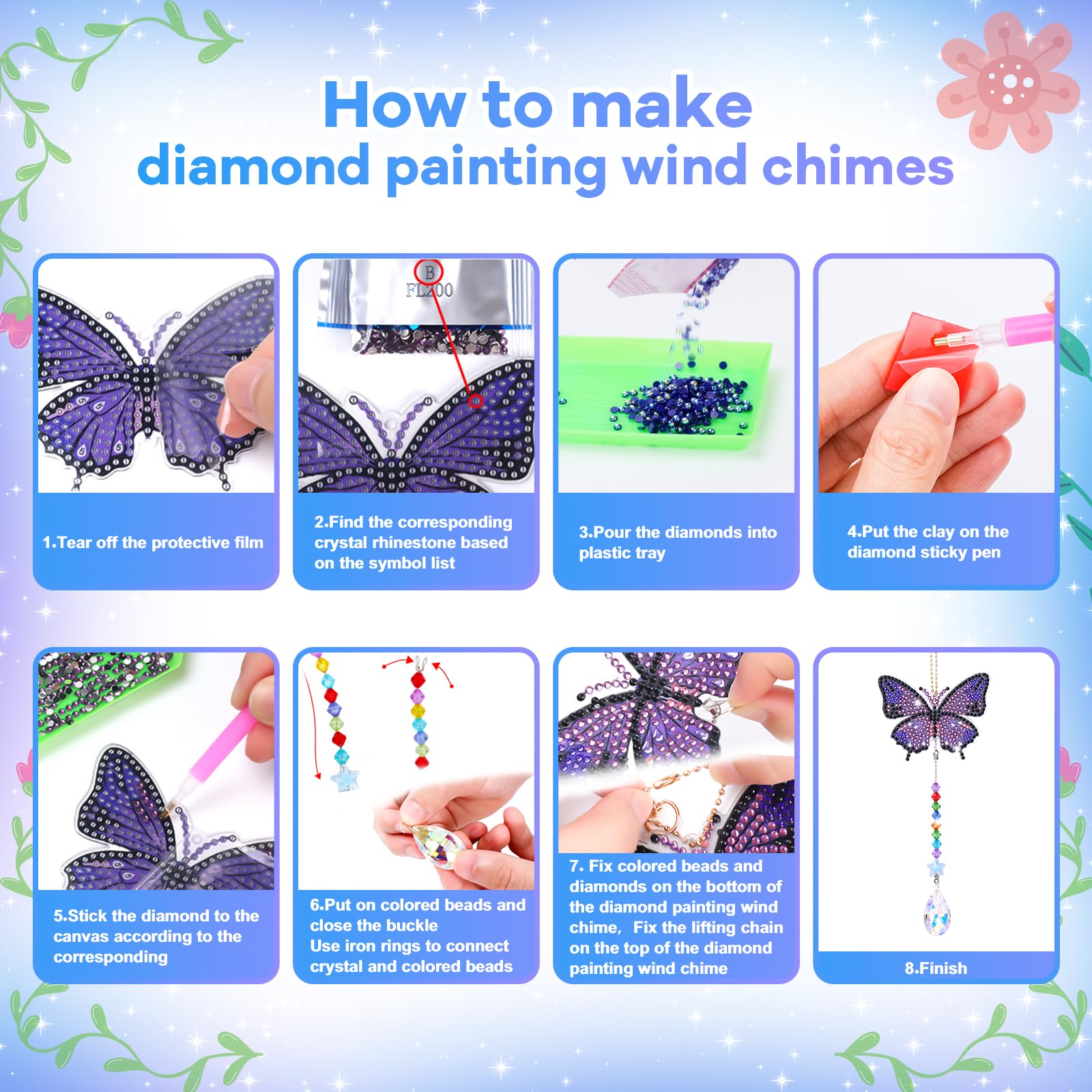 Micaracy Diamond Art Kit uses dual-sided acrylic panels for vivid reflections