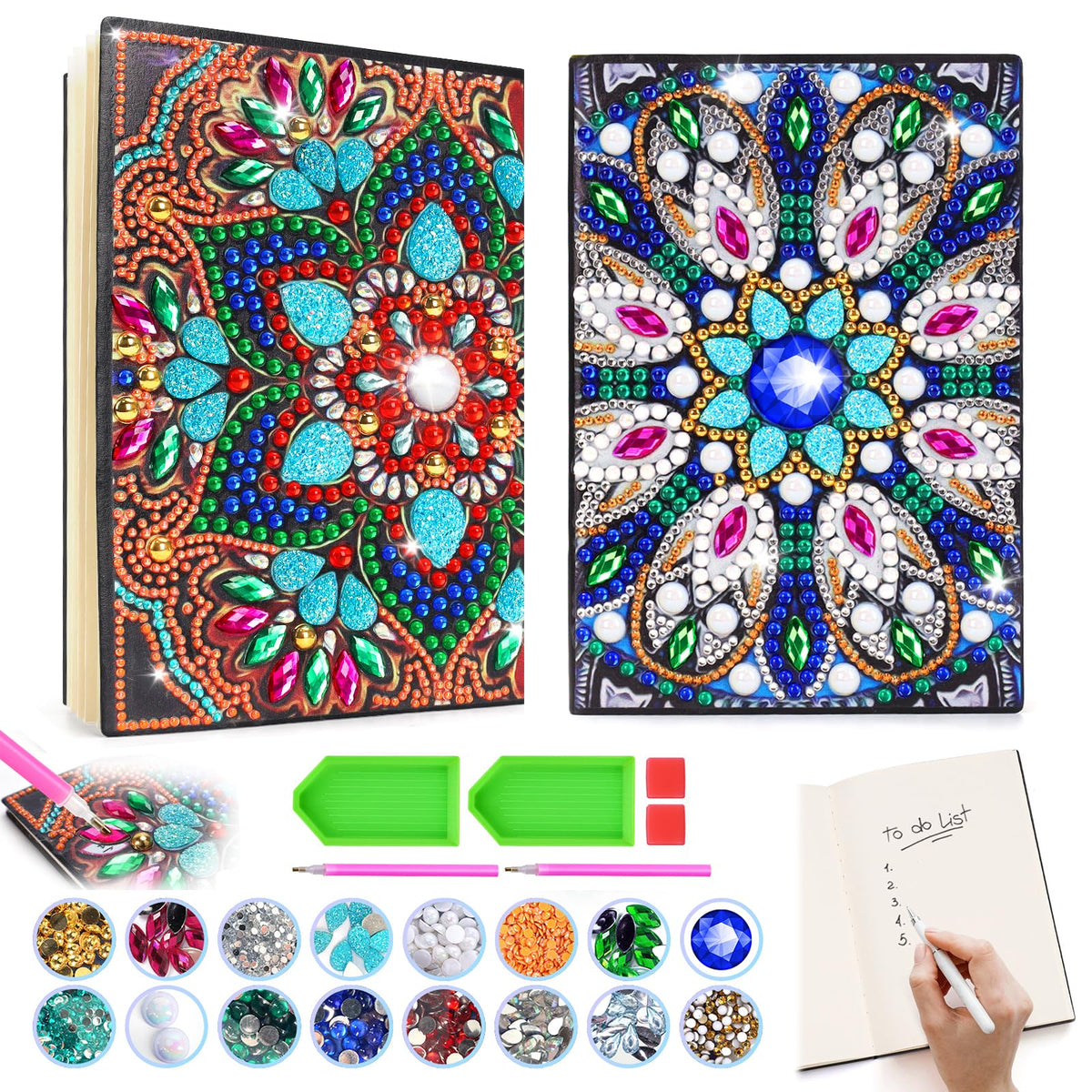 Micaracy diamond art notebook front cover durable PU leather for kids