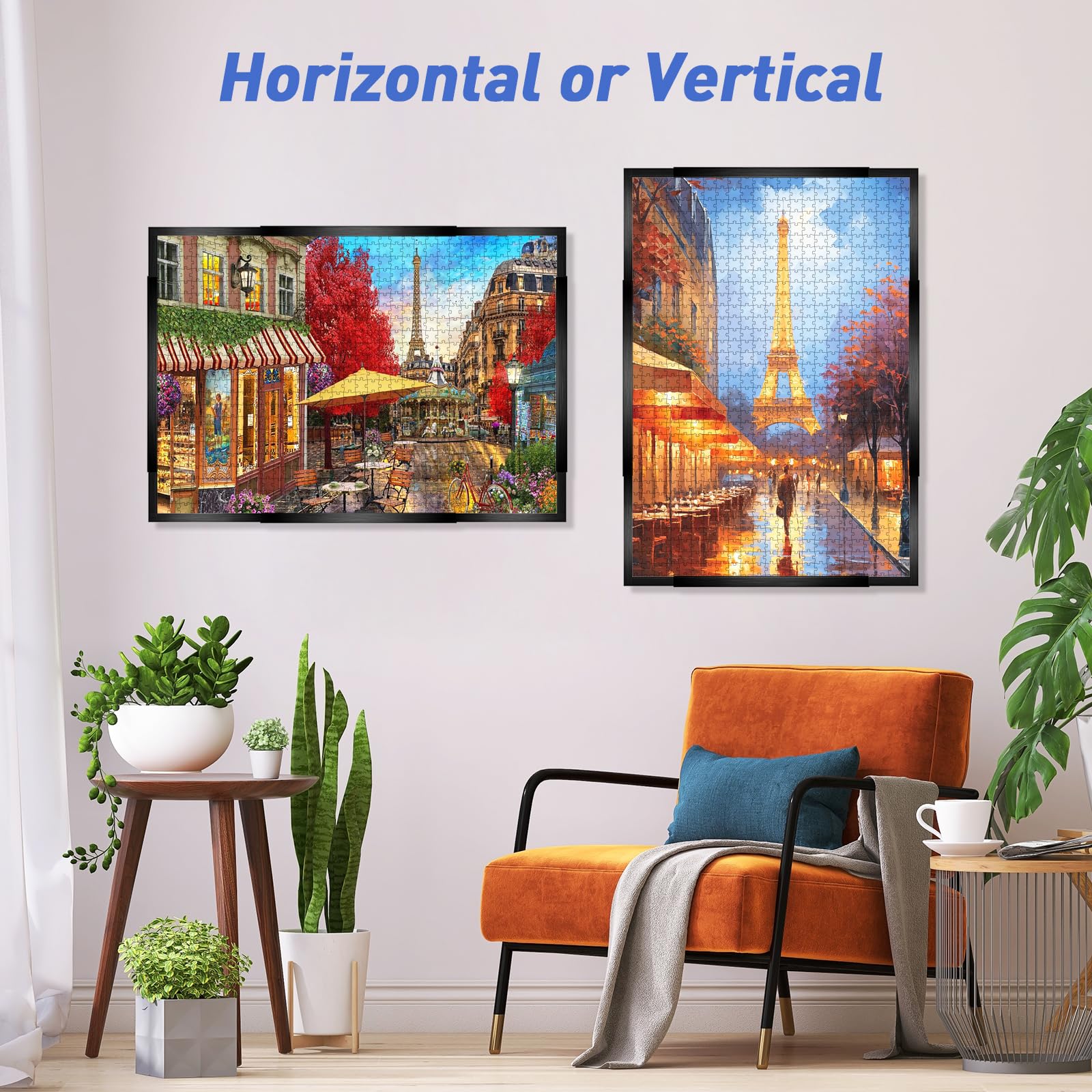 MICEPLAY adjustable frame size range for 1000–2000 piece puzzles