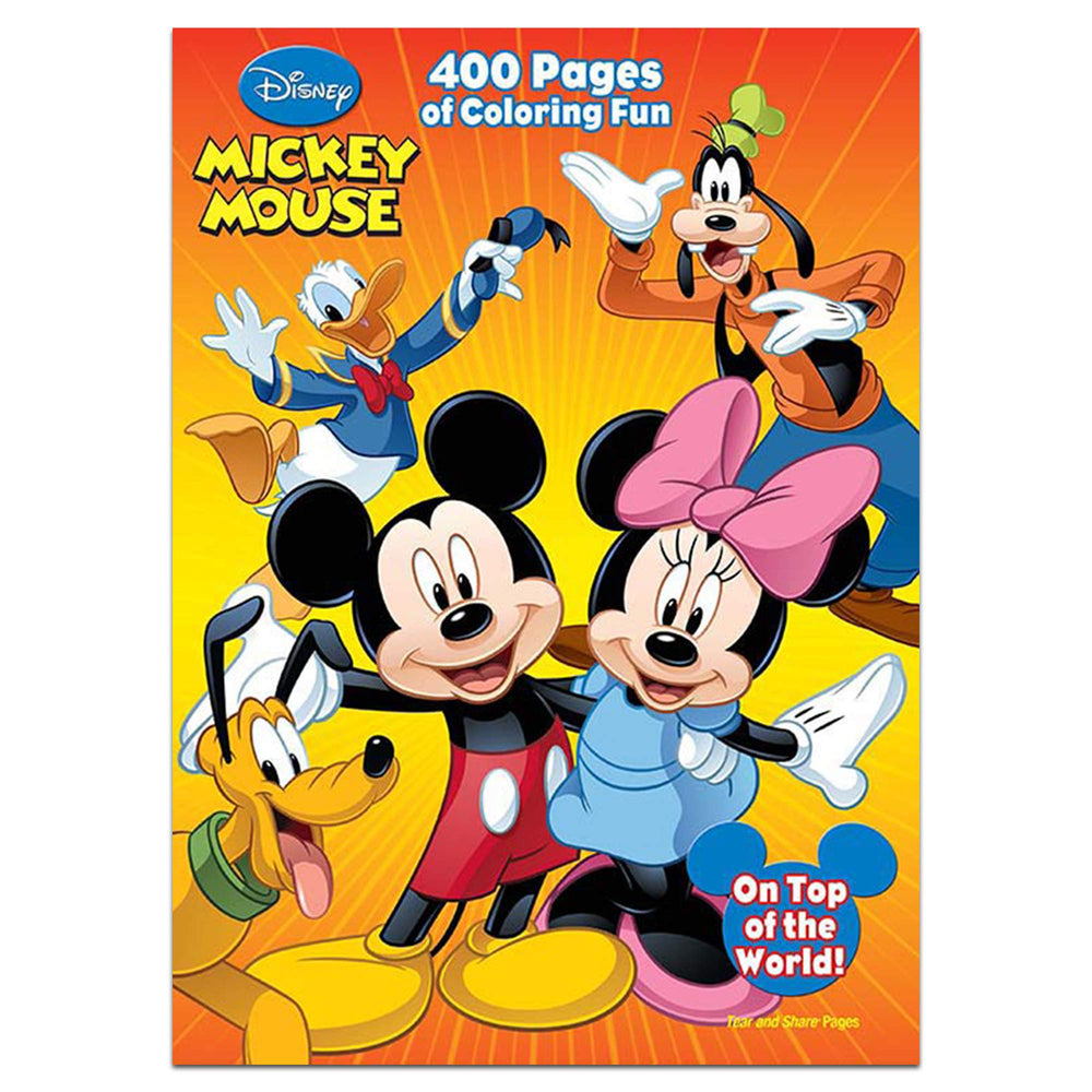 Mickey Mouse characters coloring illustrations for imaginative coloring