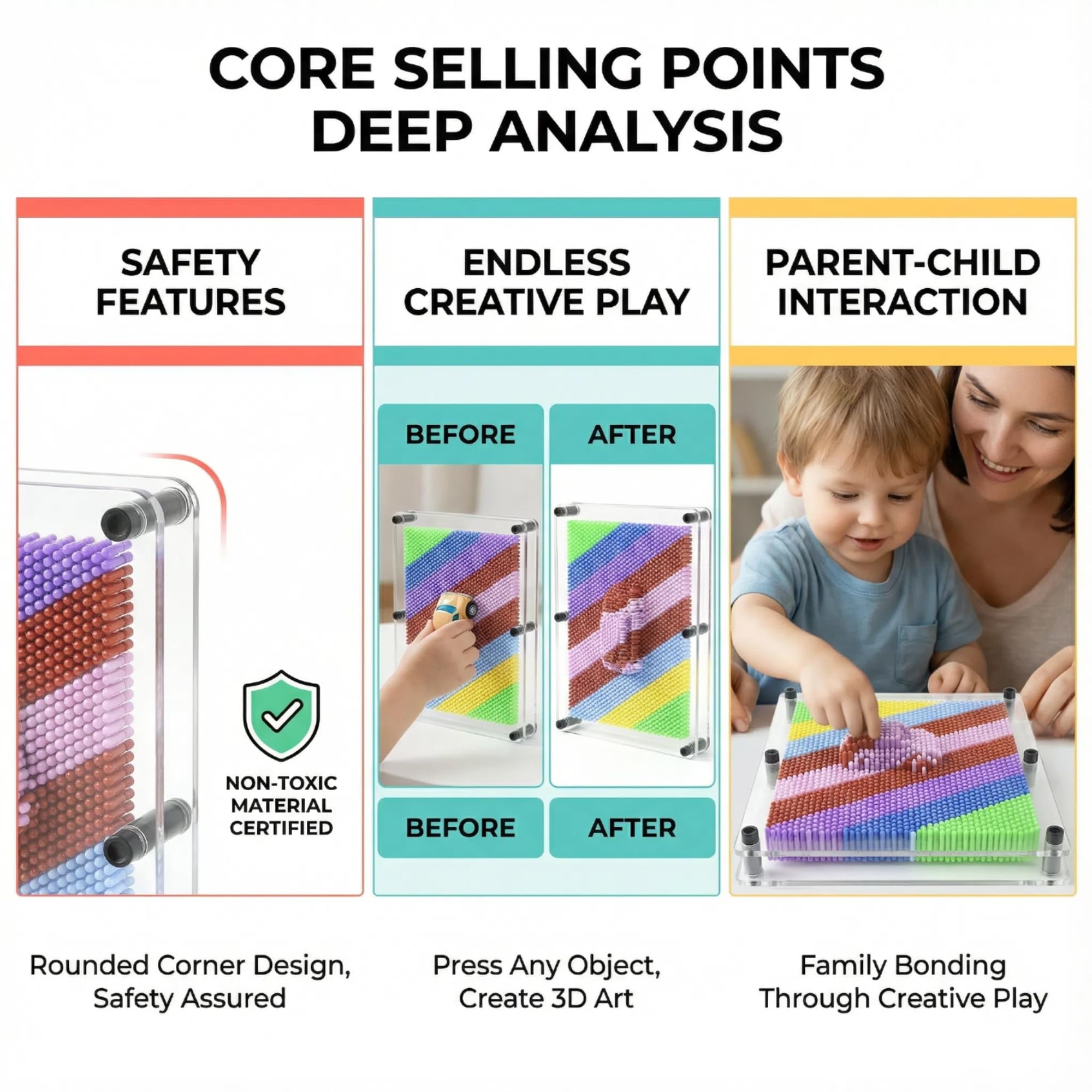 MICKYU pin art board with lifetime guarantee for confident ownership