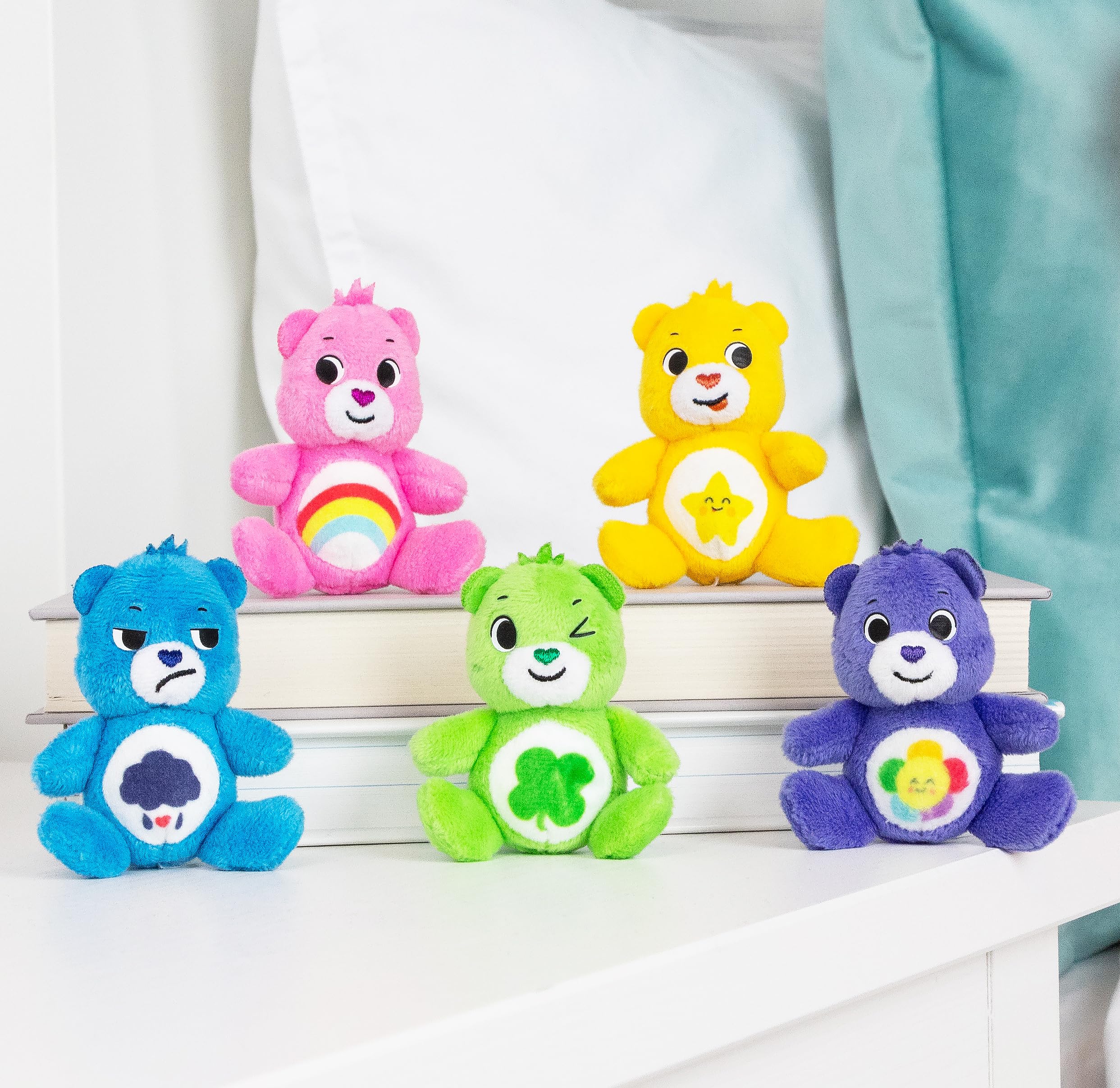 Micro Teenies Care Bears treasure-box packaging, ready for gifting.