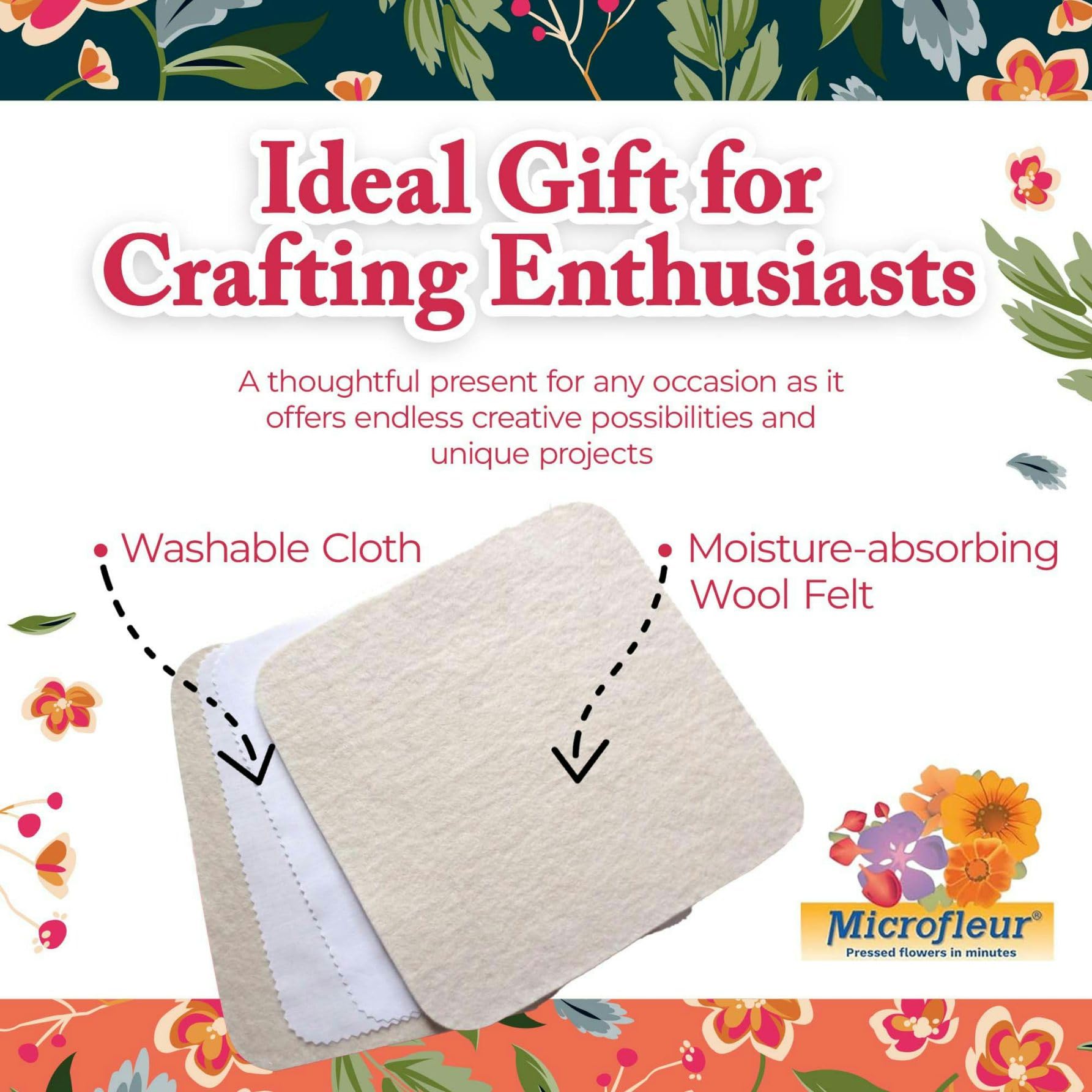 Easy-install refill for 9-inch Microfleur press enables quick creativity.