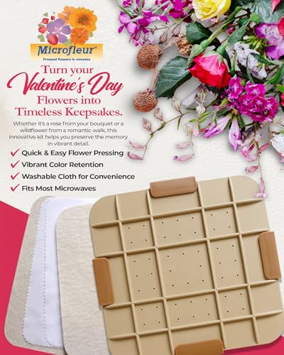 Microfleur washable absorbent cloth used in flower pressing for reusable, sustainable crafting.