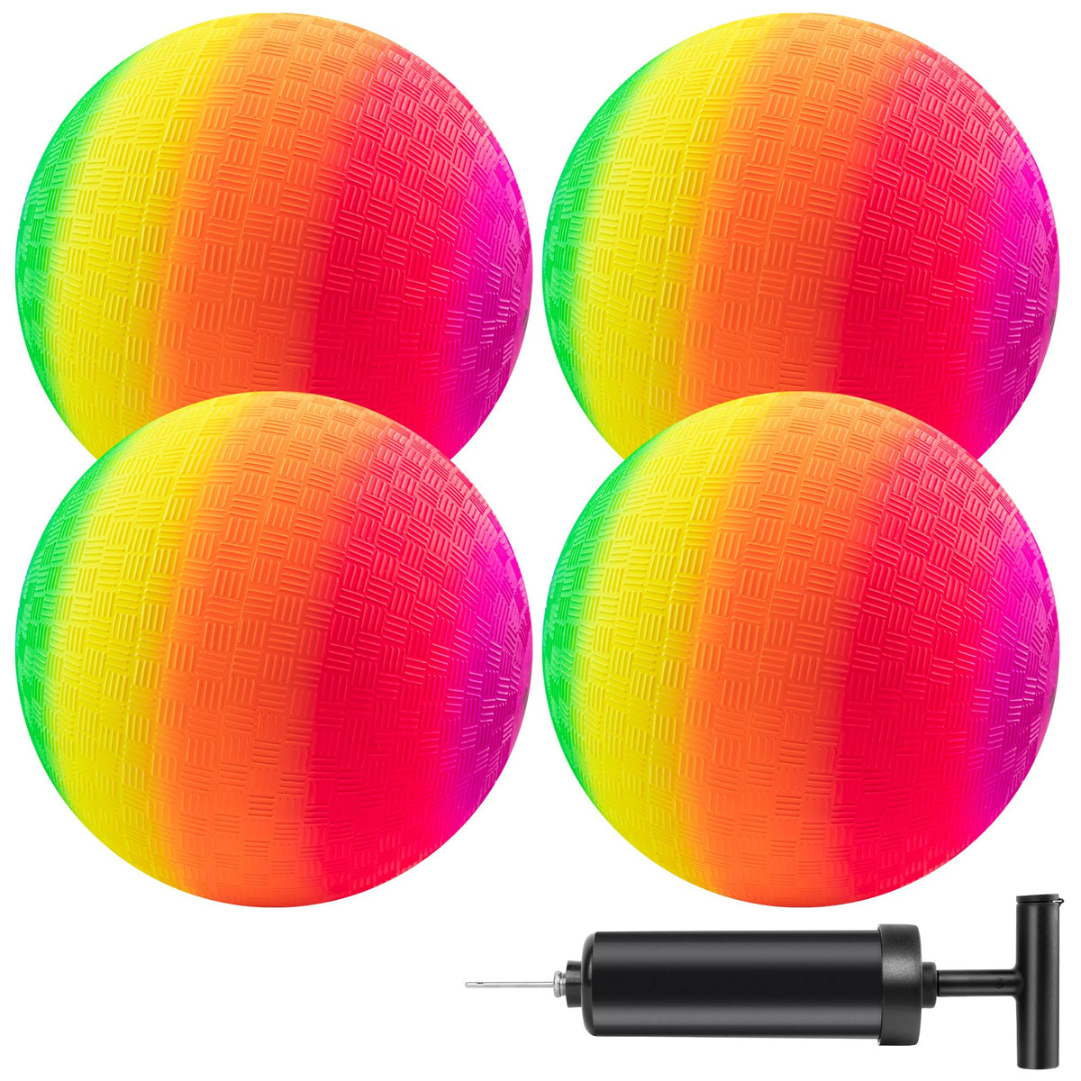Micsoa rainbow 8.5-inch playground balls set for colorful outdoor play