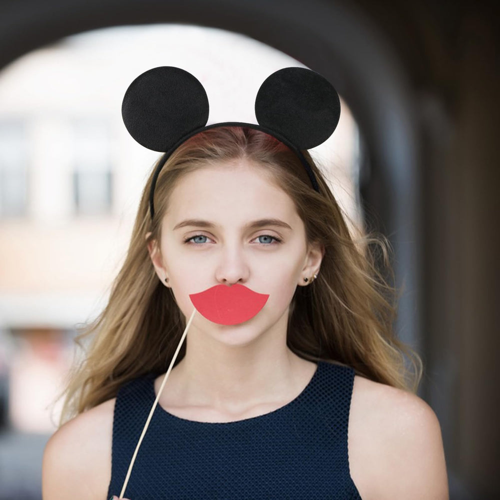 MIDELONG headband mouse ears in black for school plays and photo booths
